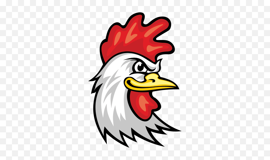 Printed Vinyl Sly Cock Rooster Head Stickers Factory - Cartoon Chicken Head Png,Chicken Head Png