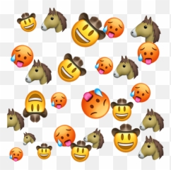 Horse Cowgirl Cowboy Sticker Emojibackground Emoji Fre - Clip Art Png,Horse Emoji Png