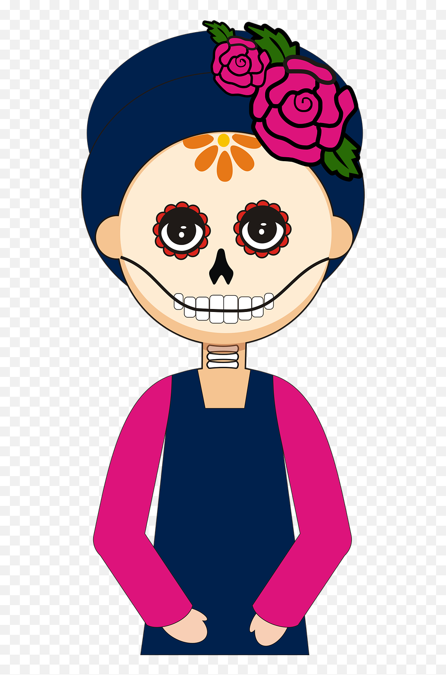 Day Of The Dead Catrina - Free Vector Graphic On Pixabay Clip Art Png,Catrina Png