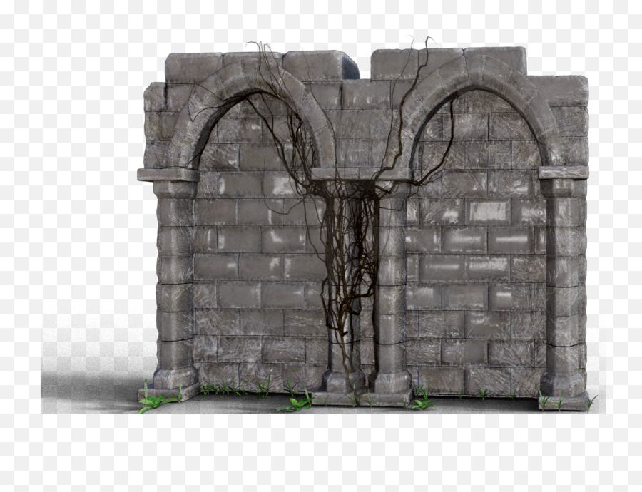 Ruins Castle Wall Stone Spiderwebs Clipart Png Psp Tube - Arch,Stone Wall Png