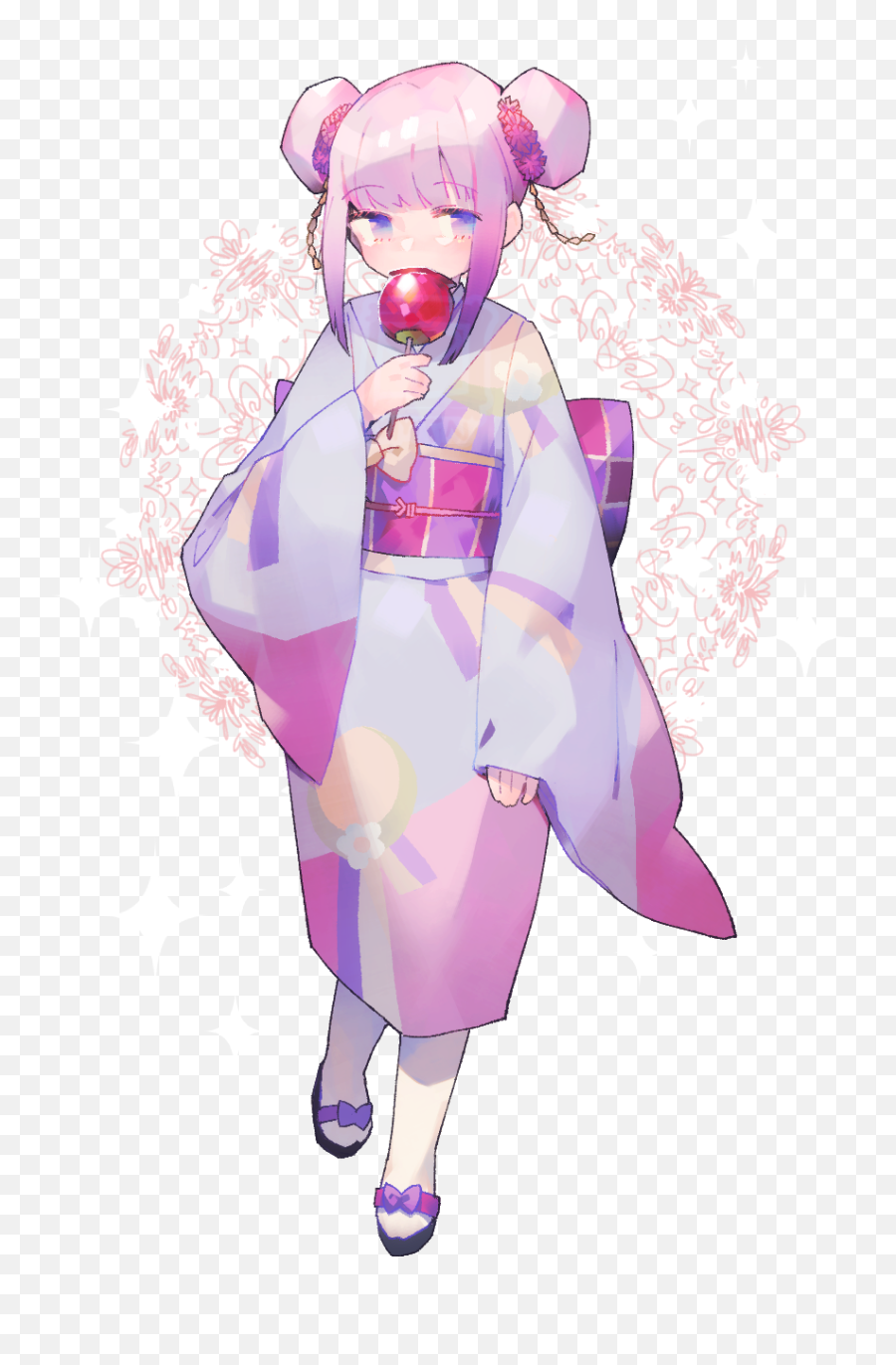 Kanna With A Candy Apple - Imgur Illustration Png,Kanna Png