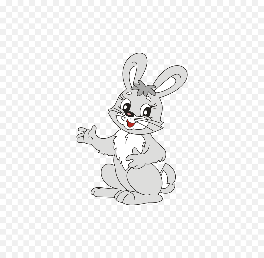 Download Rabbit Graphics Of Rabbits And Bunnies Clipart Png - Cartoon Easter Bunny Easy Drawing,White Bunny Png