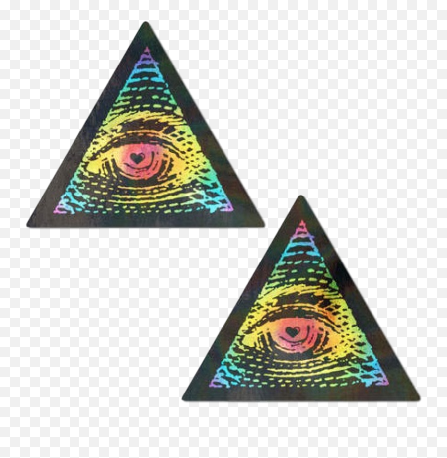Rainbow All Seeing Eye Nipple Pasties - Triangle Png,All Seeing Eye Png