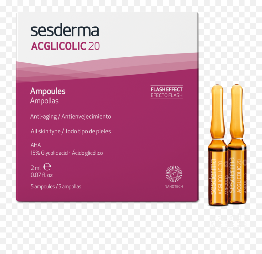 Acglicolic 20 Ampoules Peeling Effect - Bullet Png,Flash Effect Png
