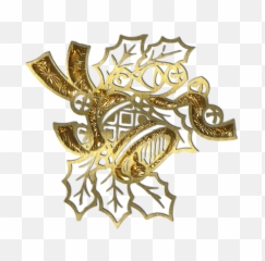 Transparent Gold Christmas Bell Decoration Png Clipart - Ornaments