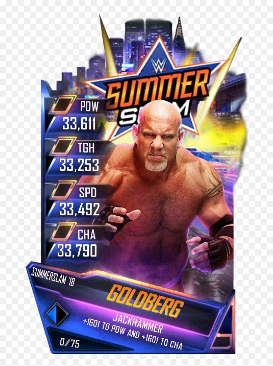 Goldberg S4 21 Summerslam18 - Wwe Supercard Summerslam 18 Wwe Supercard Summerslam 18 Cards Png,Goldberg Png