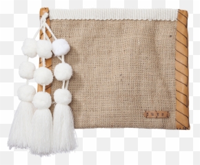 Dutzi White Pom - Pom Tassel Pouch Wool Transparent Wool Png,Pom Pom Png