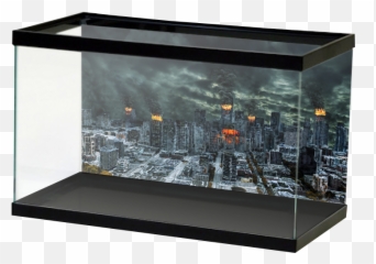 Destroyed City - Aquarium Ink png