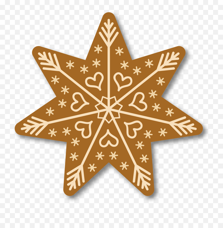 Gingerbread Christmas Star Clipart - Christmas Star Clipart Png,Christmas Star Png