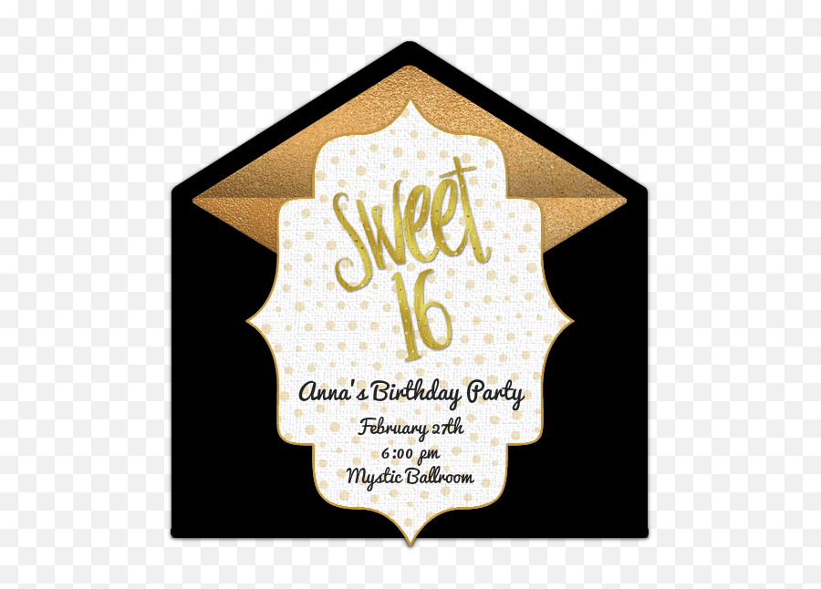 Online Invitation - 16 Birthday Invitation Ideas Png,Sweet 16 Png