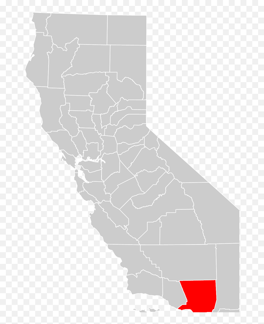 California County Map Los Angeles Highlighted Svg Png