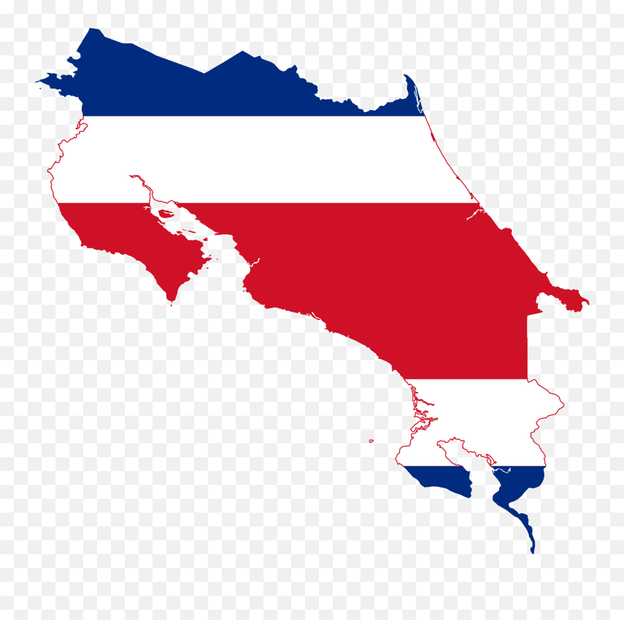An - Costa Rica Flag Map Png,Costa Rica Png