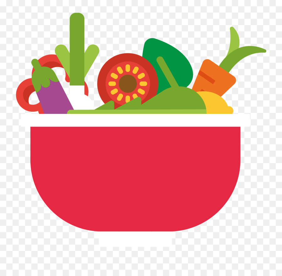 Salad Bowl Clip Art Transparent - Vegetarian Dinner Cartoon Png,Salad Png
