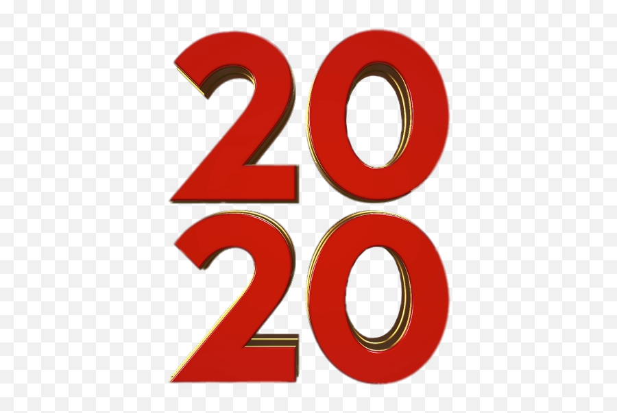 Happy New Year 2020 Two Rows Transparent Png - Stickpng 3d 2020,Happy New Year 2020 Png