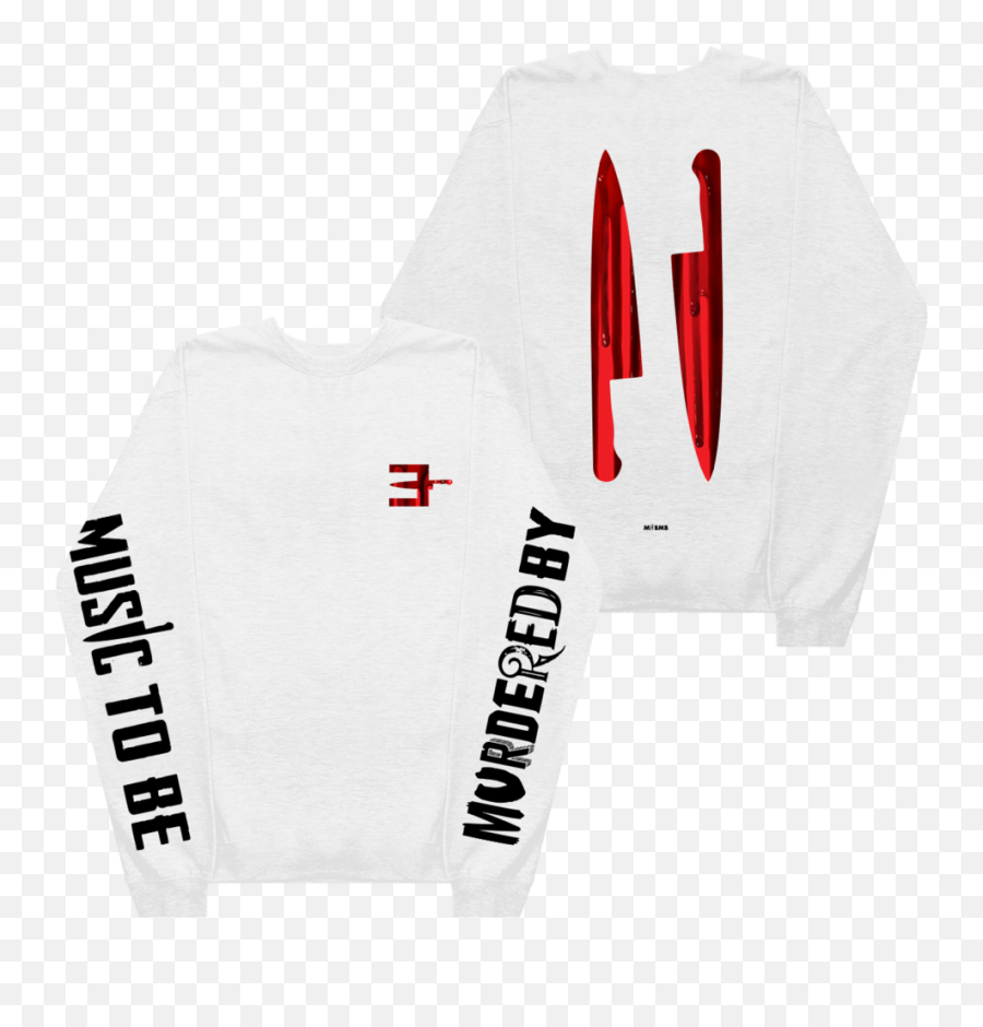 Mtbmb Bloody Longsleeve White U2013 Official Eminem Online Store - Eminem Music To Be Murdered Merch Png,Bloody Knife Png