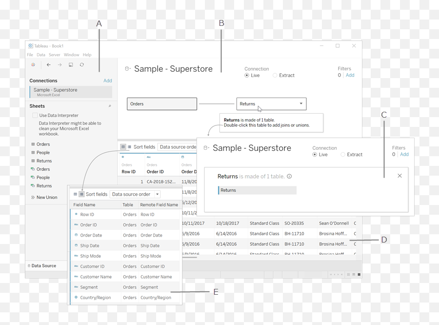 Data Source Page - Tableau Tableau Data Source Page Png,Data Source Icon