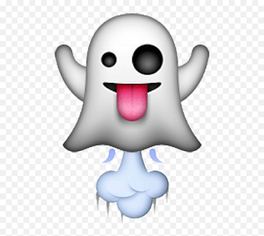 Emoji Ghost Tounge White Red Black - Ghost Emoji Png,Tounge Png