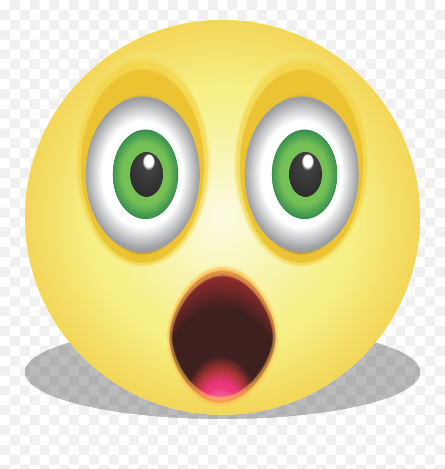 Graphic Smiley Emoji - Aghast Emoji Png,Scared Emoji Png