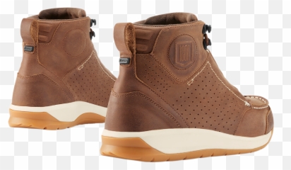 Icon Mens Brown Turant 2 Leather Pair Motorcycle Riding - Shoes png