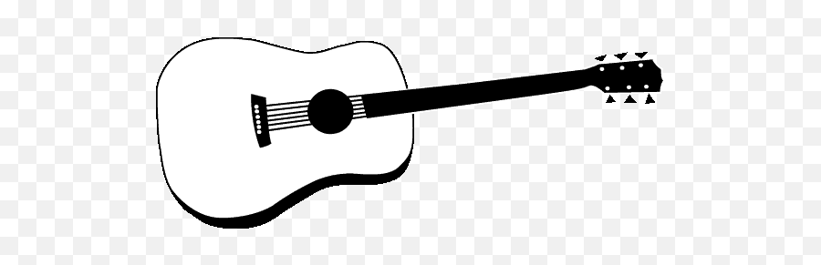 Acoustic Guitar Clipart Free Download - Guitar Black And White Png,Acoustic Guitar Png