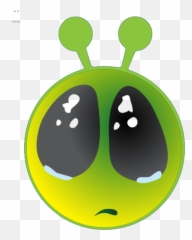 Smiley Green Alien Big Eyes Png Svg - Feelings And Emotions Title