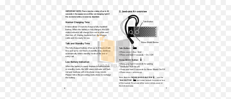 Pdf Manual For Aliph Headset Jawbone - Language Png,Jawbone Icon Bluetooth Instructions