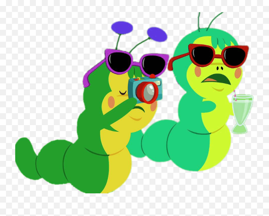 Julius Jr Characters Sylvia And Gloria The Caterpillars - Julius Jr Caterpillar Png,Caterpillar Transparent Background