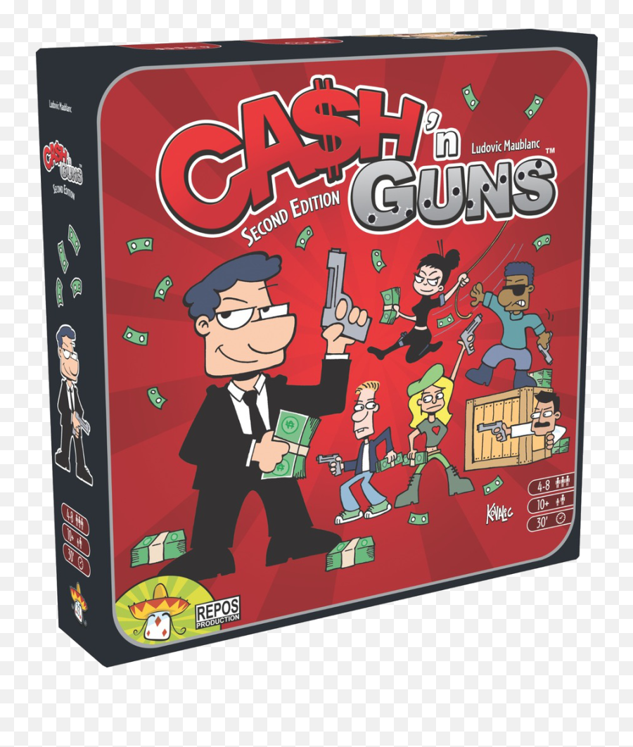 Cash N Guns Second Edition - Cash Guns Board Game Png,Cartoon Gun Png