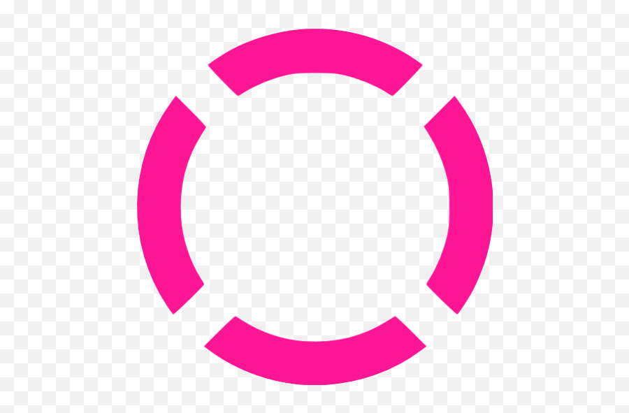 Deep Pink Circle Dashed 4 Icon - Free Deep Pink Shape Icons Circle Line Transparent Gif Png,Cool Icon Files