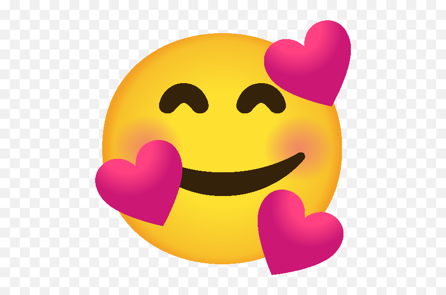 Emoji Kitchen - Face With Three Hearts Emoji Png,Smiley Face Icon