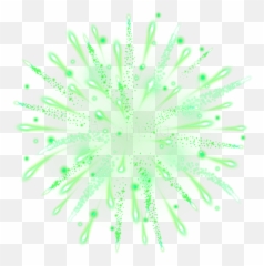 Green Fireworks Png Transparent - Background