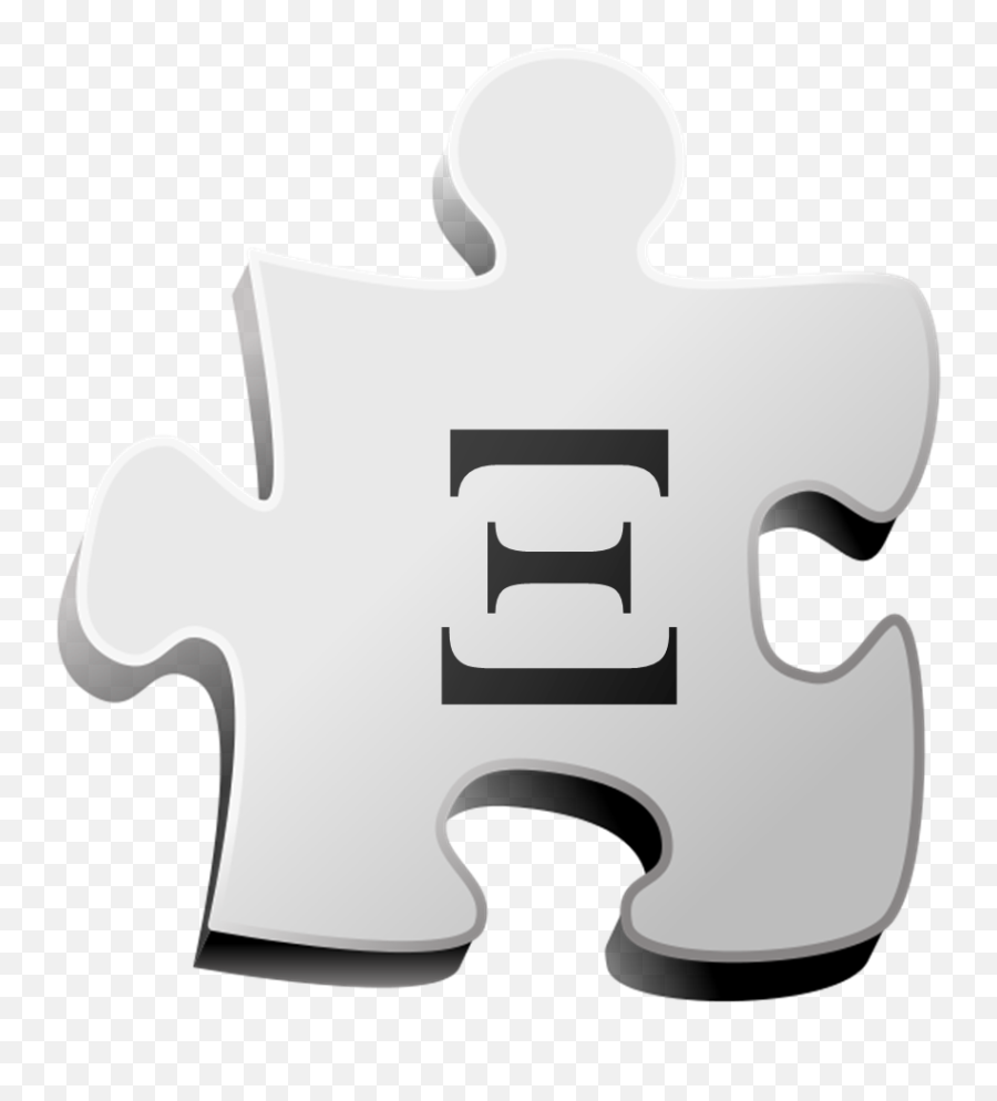 Filexi Greek Letter Wiki Puzzlepng - Wikimedia Commons Transparent 3d Puzzle Piece,Puzzle Pieces Icon