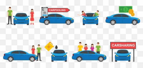 Carpool Icons Vector 144447 Art - Sharing Png