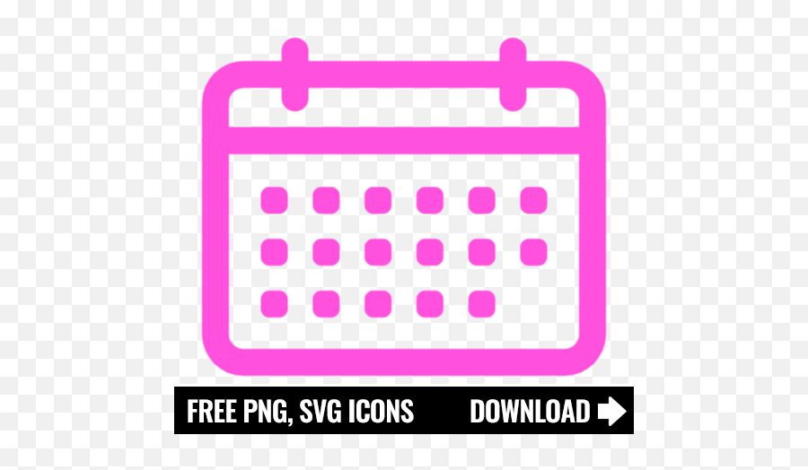 Free Pink Calendar Icon Symbol Png Svg Download - Online Education Icon,Calendar Of Events Icon