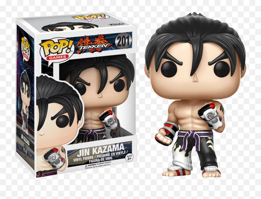 Funko Pop Tekken - Jin Kazama Black And White 201 Png,Tekken Png