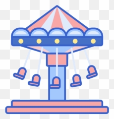 Chair Swing Ride Free Vector Icons Designed By Flat - Sillas Voladoras Para Dibujar png
