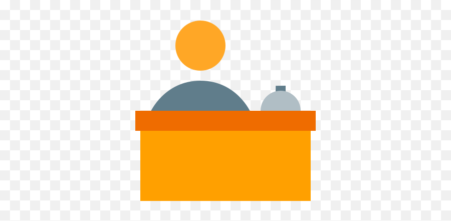Front Desk Icon In Color Style Png