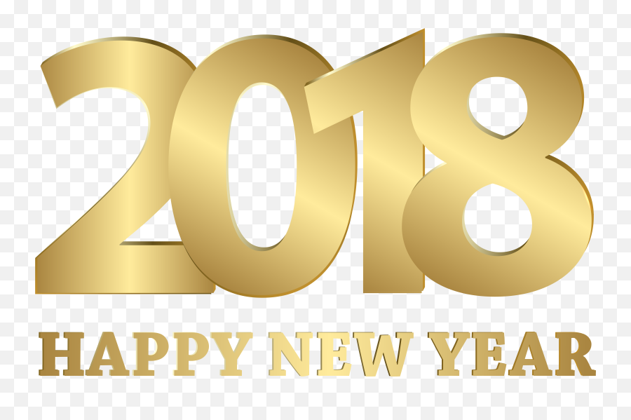 New Yearu0027s Day Christmas Clip Art - Golden 2018 Png Download Happy New Year 2018 Transparent,New Year 2018 Png