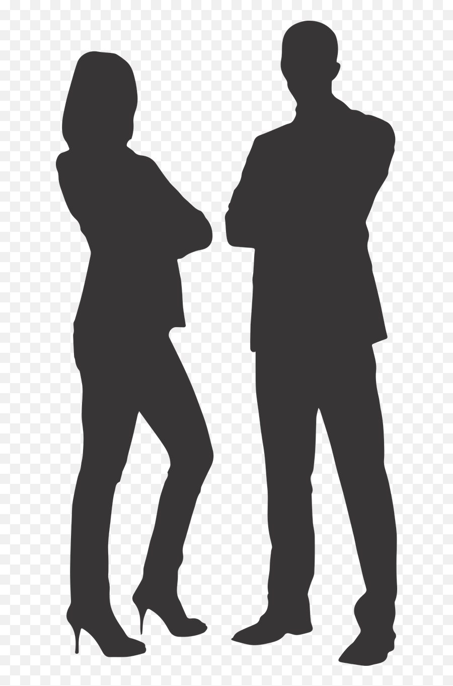 Woman - Business Man And Woman Silhouette Png,Person Shadow Png