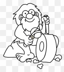 Caveman Bw Free Svg Png