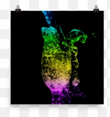 Cotton Candy Splash Wine Glass - Poster Graphic Design png