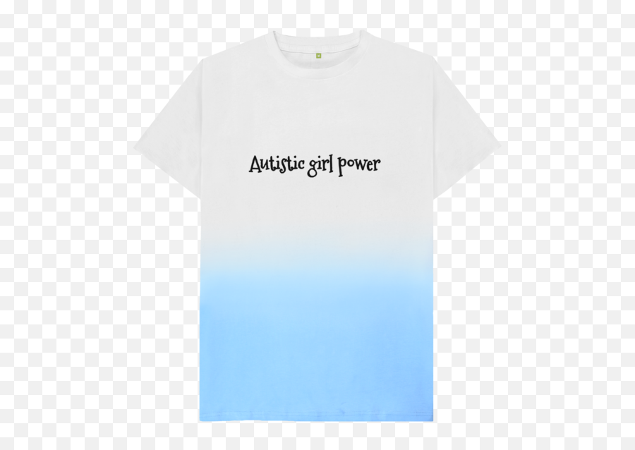 Download Blue Fade Autistic Girl Power - Active Shirt Png,White Shirt Transparent Background