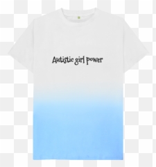 Download Blue Fade Autistic Girl Power - Active Shirt png