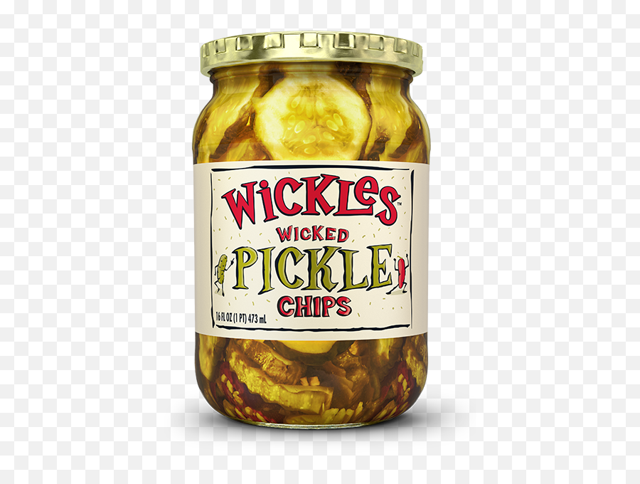 Wickles Pickles Chips 16 Oz - Wickles Wicked Pickle Chips Png,Pickle Png