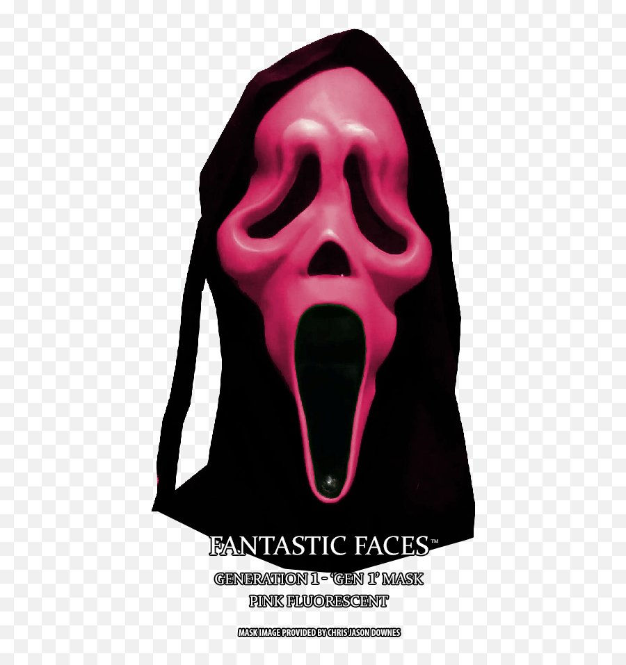 Fluorescent Pink Fantastic Faces Ghostface Mask - Skull Pink Gen 1 Fantastic Faces Png,Ghost Face Png