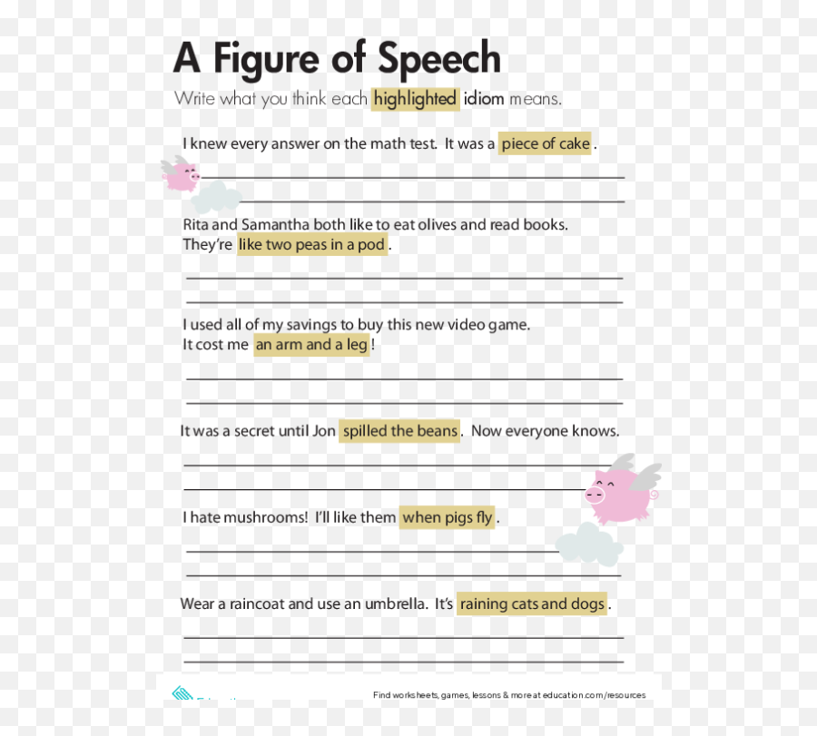 Figure Of Speech Bubble Cartoons Lesson Plan Educationcom - Figure Of Speech Worksheet Png,Word Bubble Transparent
