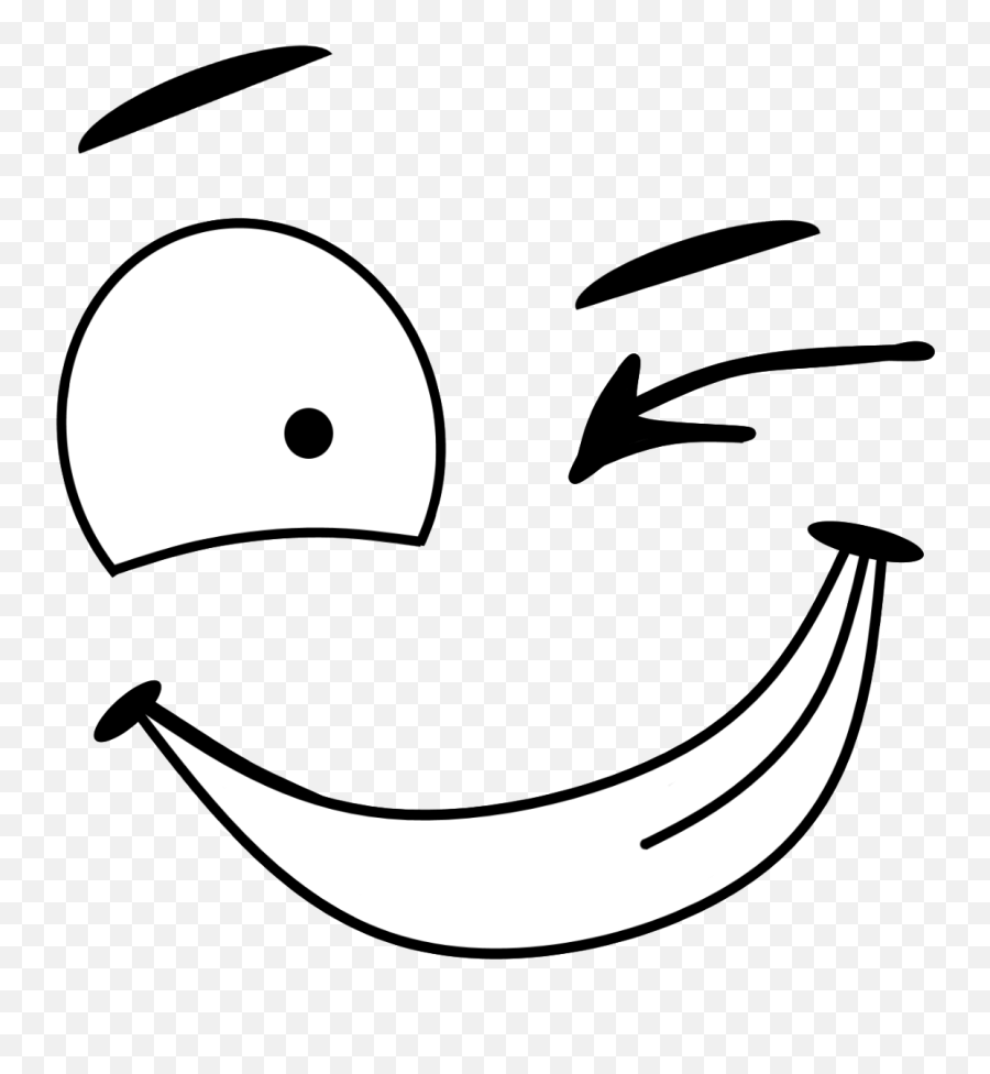 Outline Face Art Emoji Png File Mart - Outline Smiley Face Png,Smiling Emoji Png