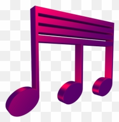 3d Musical Notes Symbols Clipart - Full Size Muscal Png