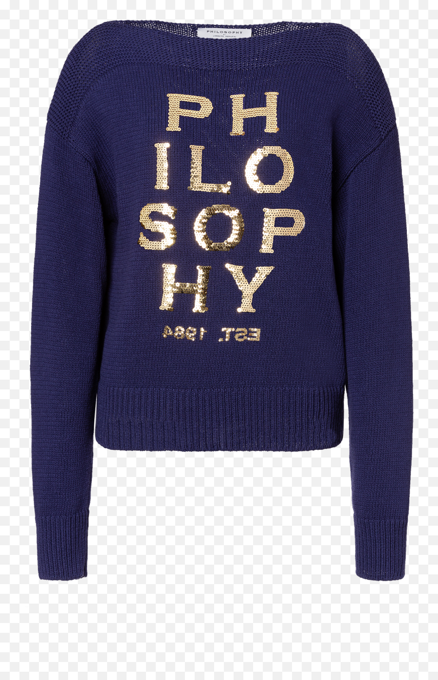 Pullover With Sequined Logo - Sweater Png,Sequins Png