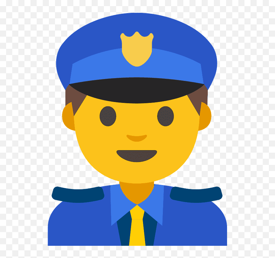 Man Police Officer Emoji Clipart Free Download Transparent - Emoji Policia Png,Cop Hat Png